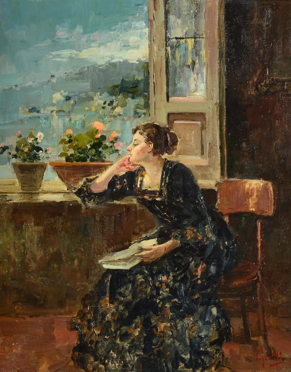 Signora con libro